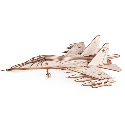 Деревянный конструктор Lemmo Самолет истребитель СУ-30, 110 деталей Деревянный конструктор Lemmo Самолет истребитель СУ-30, 110 деталей