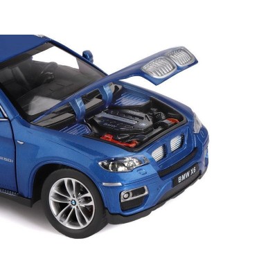 Машина "АВТОПАНОРАМА" BMW X6, синий, 1/26, звук, в/к 24,5*12,5*10,5 см