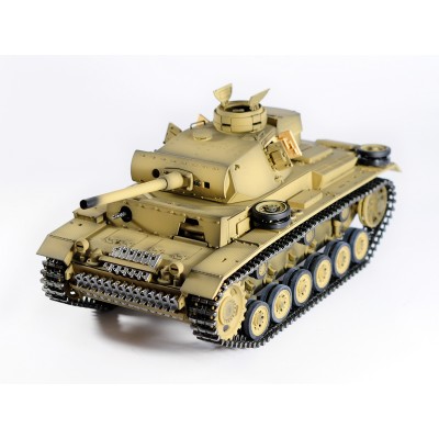 Р/У танк Taigen 1/16 Panzerkampfwagen III (Германия) дым, свет V3 2.4G RTR пустыня