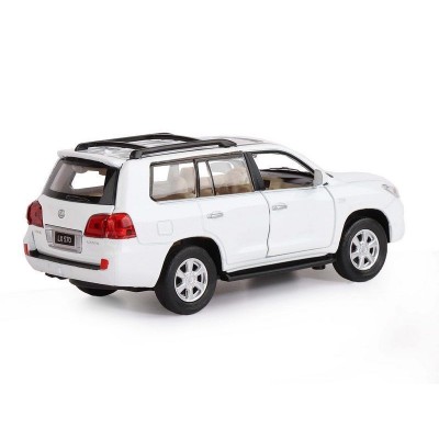 Машина "АВТОПАНОРАМА" Lexus LX570, белый, 1/32, свет, звук, инерция, в/к 17,5*13,5*9 см