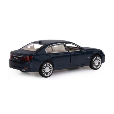 Машина "АВТОПАНОРАМА" BMW 760LI, синий, 1/34, свет, звук, инерция, в/к 17,5*13,5*9 см