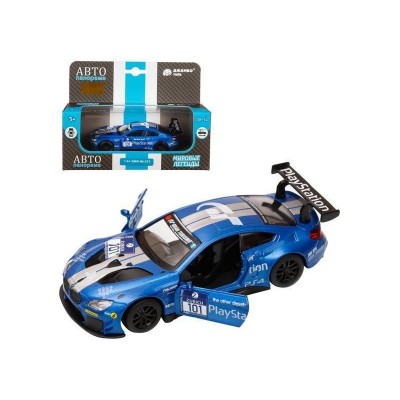 Машина "АВТОПАНОРАМА" BMW M6, синий, 1/44, инерция, в/к 17,5*12,5*6,5 см