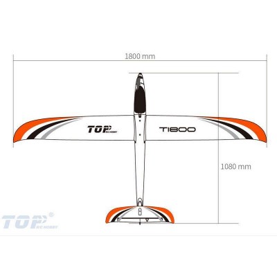 Радиоуправляемый планер Top RC T1800 (Propeller Power System) 1800мм 2.4G 4-ch LiPo RTF