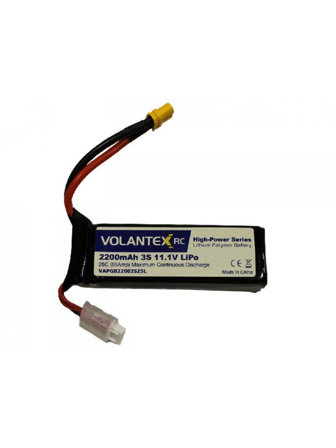 Аккумулятор Li-Po 2200mAh, 11,1V XT60 для катера Volantex RC Vector SR65