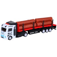 Машина AUTODRIVE Трейлер фрикционный с прицепом с бревнами, свет, звук, белый, в/к 35*6,5*12 см Машина AUTODRIVE Трейлер фрикционный с прицепом с бревнами, свет, звук, белый, в/к 35*6,5*12 см