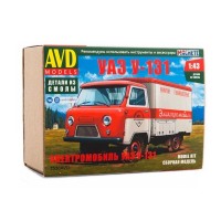 Сборная модель AVD Электромобиль УАЗ У-131, 1/43 Сборная модель AVD Электромобиль УАЗ У-131, 1/43
