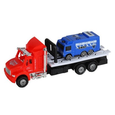 Машина AUTODRIVE Эвакуатор инерционная с полицейской машиной, в/п 23,5*6,5*19,5см, , Машина AUTODRIVE Эвакуатор инерционная с полицейской машиной, в/п 23,5*6,5*19,5см, ,