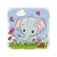 Набор юного художника 20х20 Слоник на полянке (12 цветов) Набор юного художника 20х20 Слоник на полянке (12 цветов)