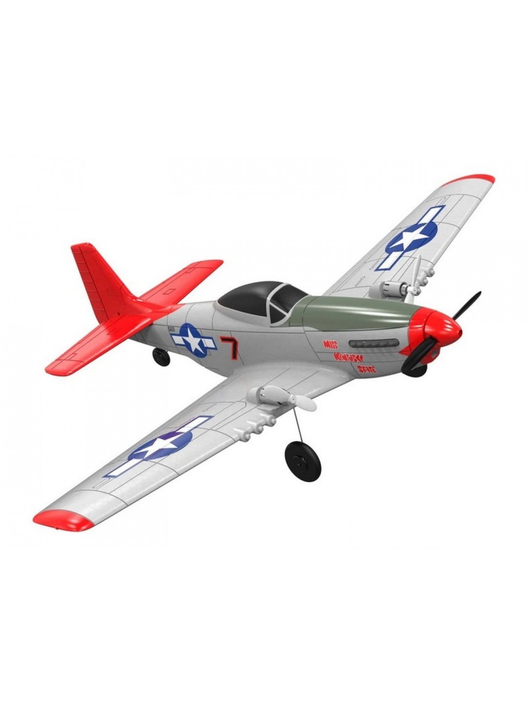 Радиоуправляемый самолет Volantex RC Mustang 400мм (красный) 2.4G 2ch LiPo RTF with Gyro