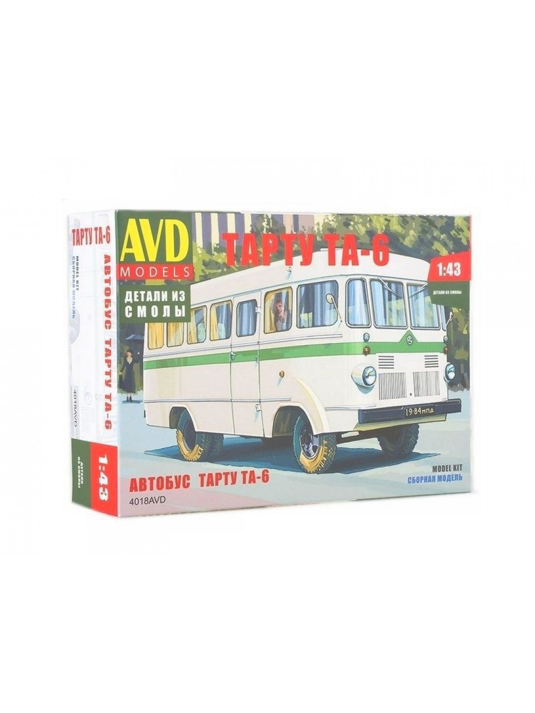 Сборная модель AVD Автобус Тарту ТА-6, 1/43