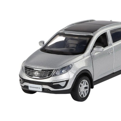 Машина "АВТОПАНОРАМА" KIA SPORTAGE R, серебряный, 1/39, инерция, в/к 17,5*12,5*6,5 см