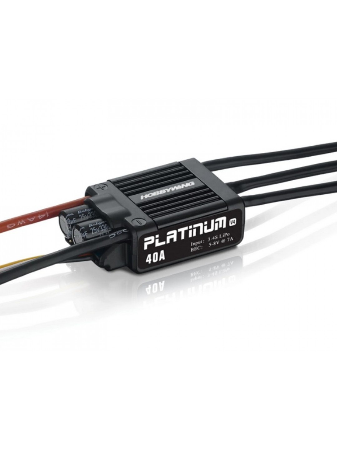 Бесколлекторный регулятор Hobbywing PLATINUM-40A-V4 (40A-60A, Aircraft, Heli)