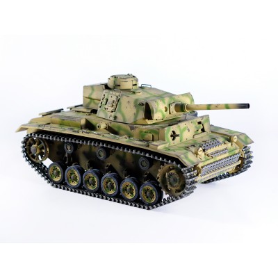 Р/У танк Taigen 1/16 Panzerkampfwagen III (Германия) дым, свет V3 2.4G RTR камуфляж