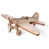Деревянный конструктор Lemmo Самолет И-16, 9 деталей Деревянный конструктор Lemmo Самолет И-16, 9 деталей