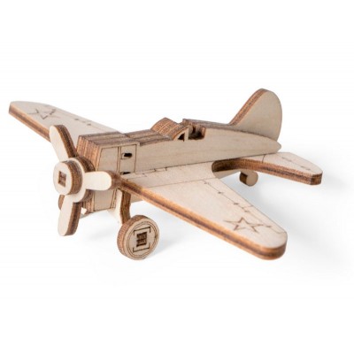 Деревянный конструктор Lemmo Самолет И-16, 9 деталей Деревянный конструктор Lemmo Самолет И-16, 9 деталей