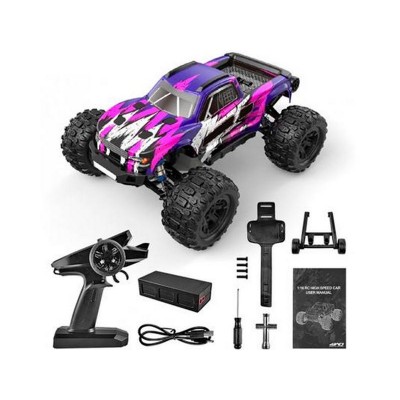 Радиоуправляемый монстр MJX Hyper Go H16H (фиолетовый) 4WD 2.4G LED GPS 1/16 RTR