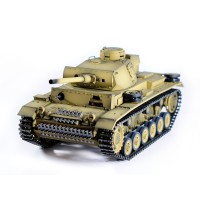 Р/У танк Taigen 1/16 Panzerkampfwagen III (Германия) дым, свет (для ИК боя) V3 2.4G RTR пустыня Р/У танк Taigen 1/16 Panzerkampfwagen III (Германия) дым, свет (для ИК боя) V3 2.4G RTR пустыня
