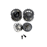 Ведущая звездочка 2 шт и ленивец 2 шт для танка Tiger (металл) ранняя версия Ведущая звездочка 2 шт и ленивец 2 шт для танка Tiger (металл) ранняя версия