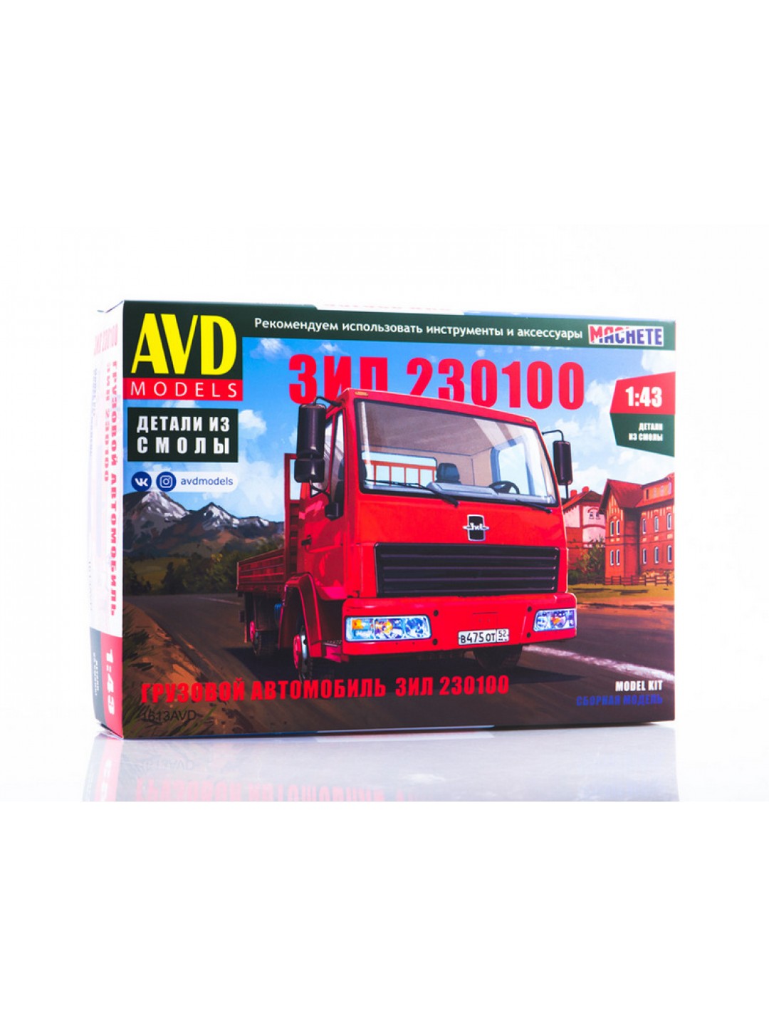 Сборная модель AVD ЗИЛ-230100 бортовой, 1/43