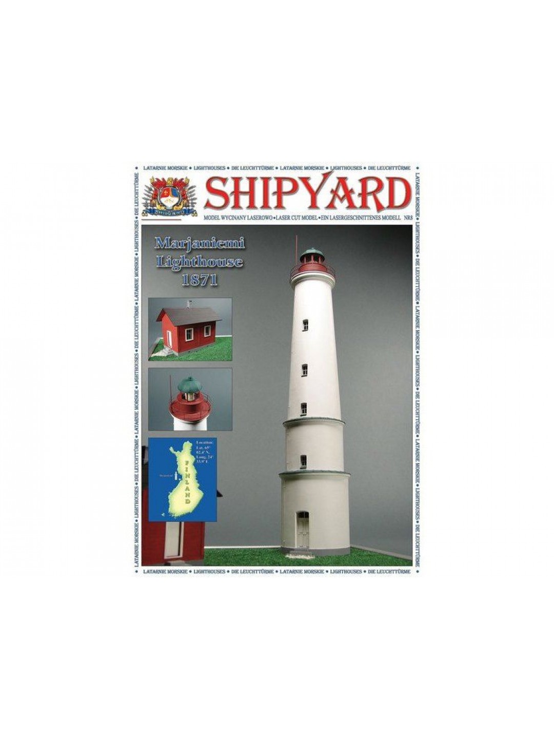 Сборная картонная модель Shipyard маяк Lighthouse Marjaniemi (№11), 1/72