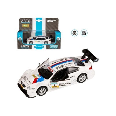 Машина "АВТОПАНОРАМА" BMW M3 DTM, 1/42, белый, инерция, откр. двери, в/к 17,5*12,5*6,5 см