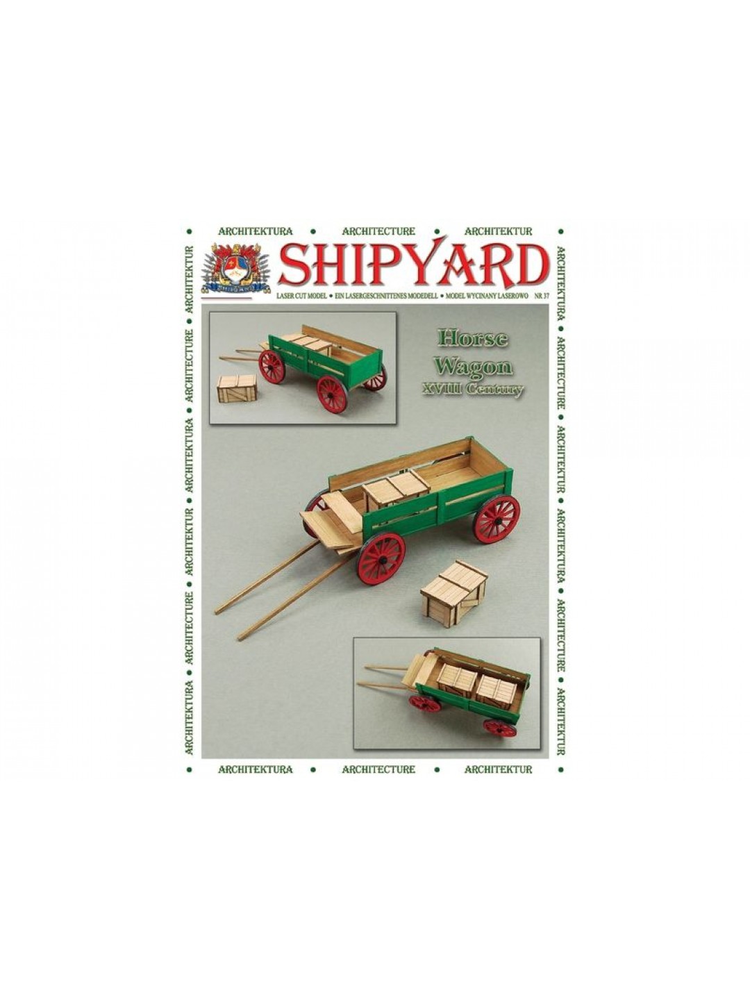 Сборная картонная модель Shipyard телега (№69), 1/72