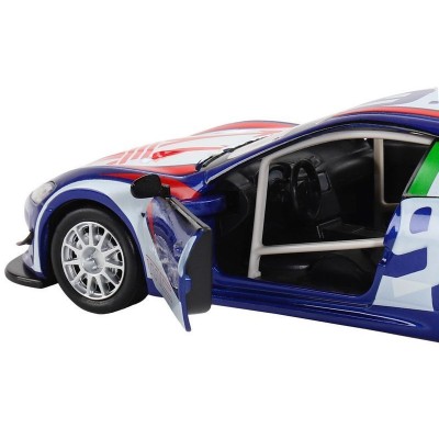 Машина "АВТОПАНОРАМА" Maserati Gran Turismo MC GT4, синий, 1/32, свет, звук, в/к 17,5*13,5*9 см