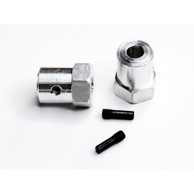 Алюминиевые колёсные шестигранники и оси фиксации для Монстра и Трагги 2шт. Алюминиевые колёсные шестигранники и оси фиксации для Монстра и Трагги 2шт.