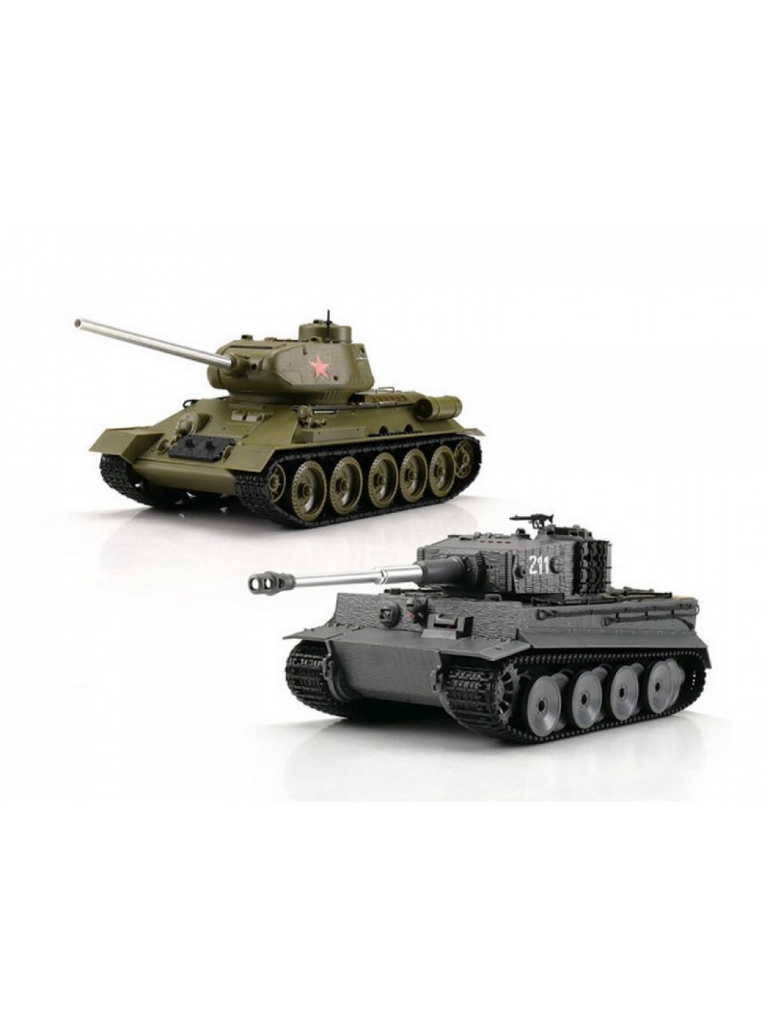 Радиоуправляемый танковый бой Torro Т34/85 и Tiger 1 1/30, RTR