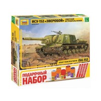 Сборная модель ZVEZDA Советский истребитель танков ИСУ-152 "Зверобой", подарочный набор, 1/35 Сборная модель ZVEZDA Советский истребитель танков ИСУ-152 "Зверобой", подарочный набор, 1/35