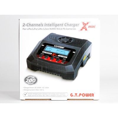 Универсальное зарядное устройство G.T.Power X2MINI Dual Power 19-26/220В, 10Aх2