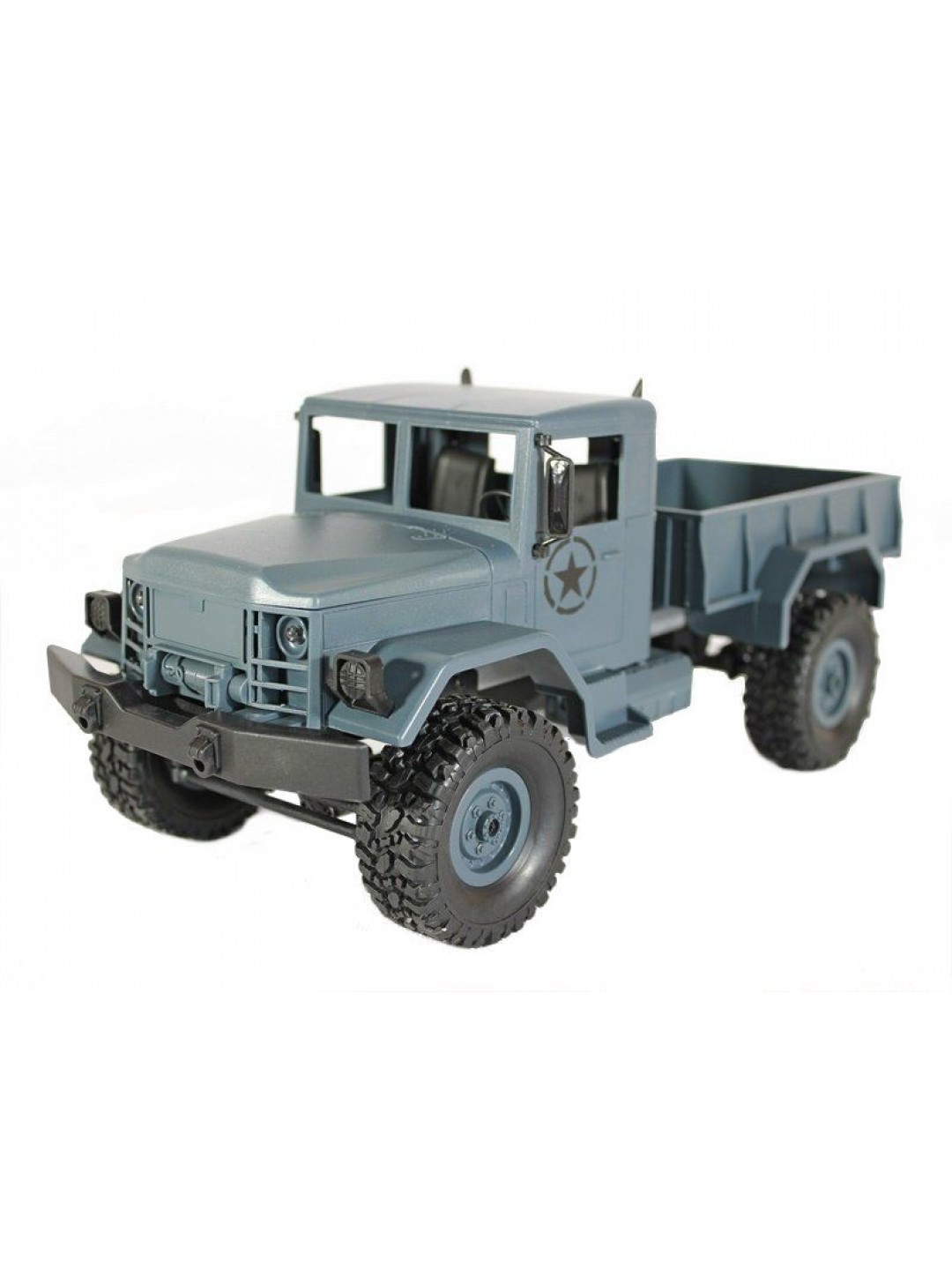 Радиоуправляемая машина MN MODEL военный грузовик (серый) 4WD 2.4G 1/16 RTR