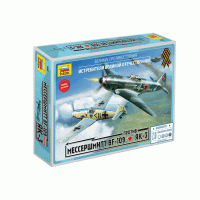 Сборная модель ZVEZDA Великие противостояния "Мессершмит Bf-109 против Як-3" (сборка без клея),1/72 Сборная модель ZVEZDA Великие противостояния "Мессершмит Bf-109 против Як-3" (сборка без клея),1/72