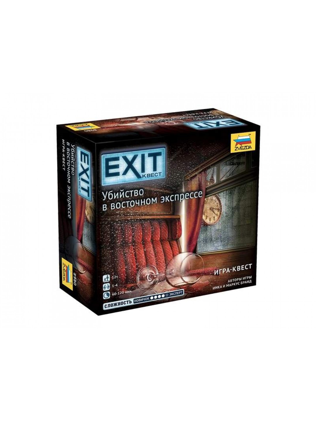 Настольная игра ZVEZDA "EXIT Квест. Убийство в восточном экпрессе.", семейная