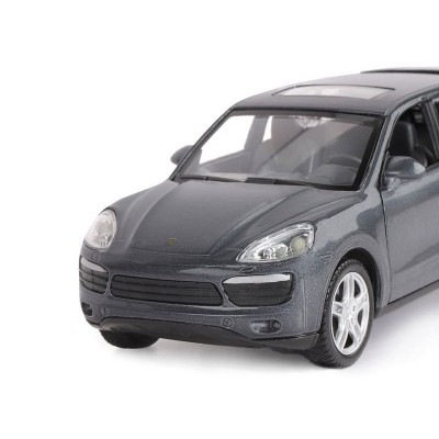 Машина "АВТОПАНОРАМА" Porsche Cayenne S, серый, 1/32, свет, звук, инерция, в/к 17,5*13,5*9 см