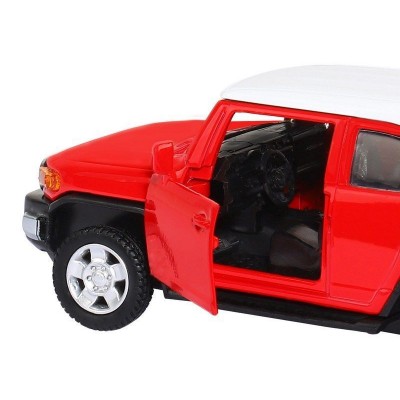 Машина "АВТОПАНОРАМА" Toyota FJ Cruiser, красный, 1/43, инерция, в/к 17,5*12,5*6,5 см