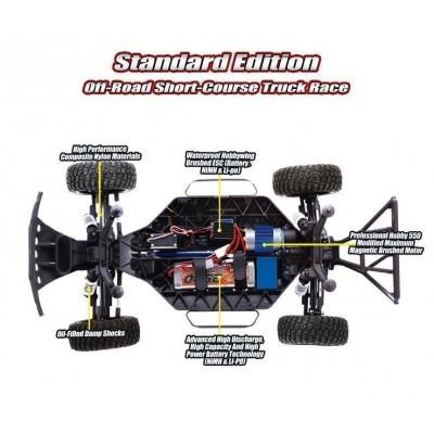 Радиоуправляемый шорт-корс Remo Hobby 9EMU (красный) 4WD 2.4G 1/8 RTR