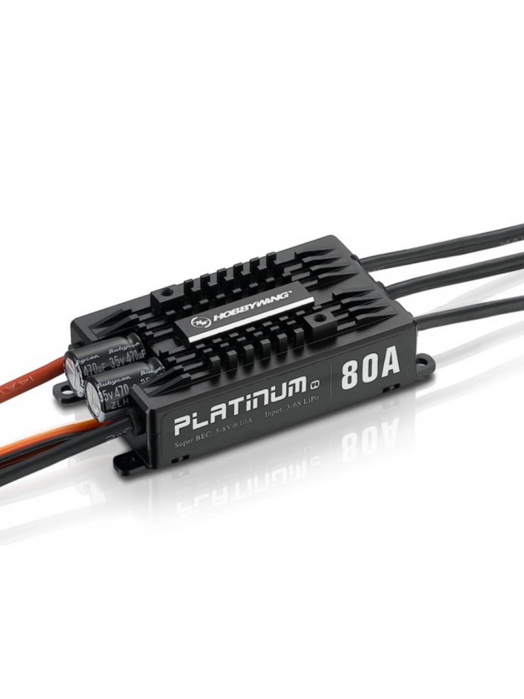 Бесколлекторный регулятор Hobbywing Platinum 80A-V4 (80A-100A, Aircraft, Heli)