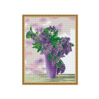 Алмазная мозаика с нанесенной рамкой 40х50 СИРЕНЕВЫЙ БУКЕТ (18 цветов) Алмазная мозаика с нанесенной рамкой 40х50 СИРЕНЕВЫЙ БУКЕТ (18 цветов)