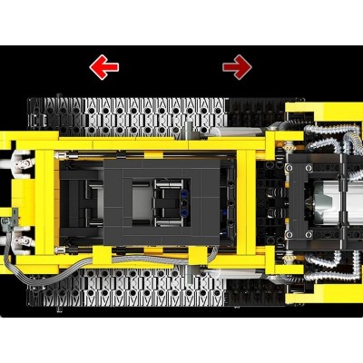 Радиоуправляемый конструктор RCM гусеничный погрузчик (1800 деталей)