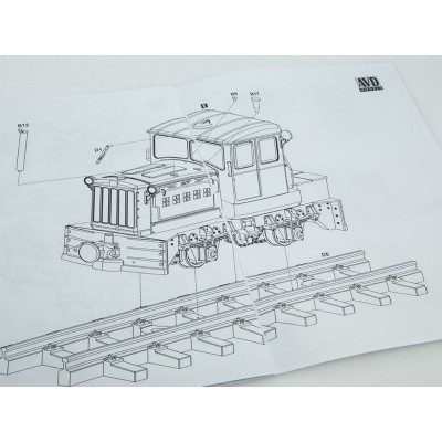 Сборная модель Узкоколейный мотовоз МД54-2