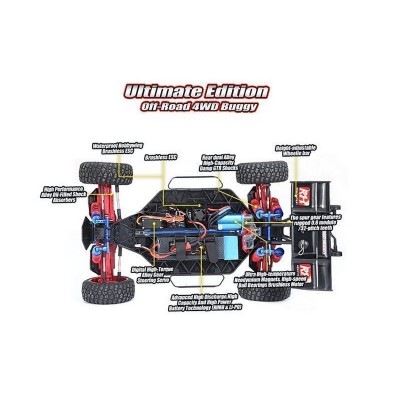 Радиоуправляемая багги Remo Hobby Scorpion Brushless (красная) 4WD 2.4G 1/8 RTR