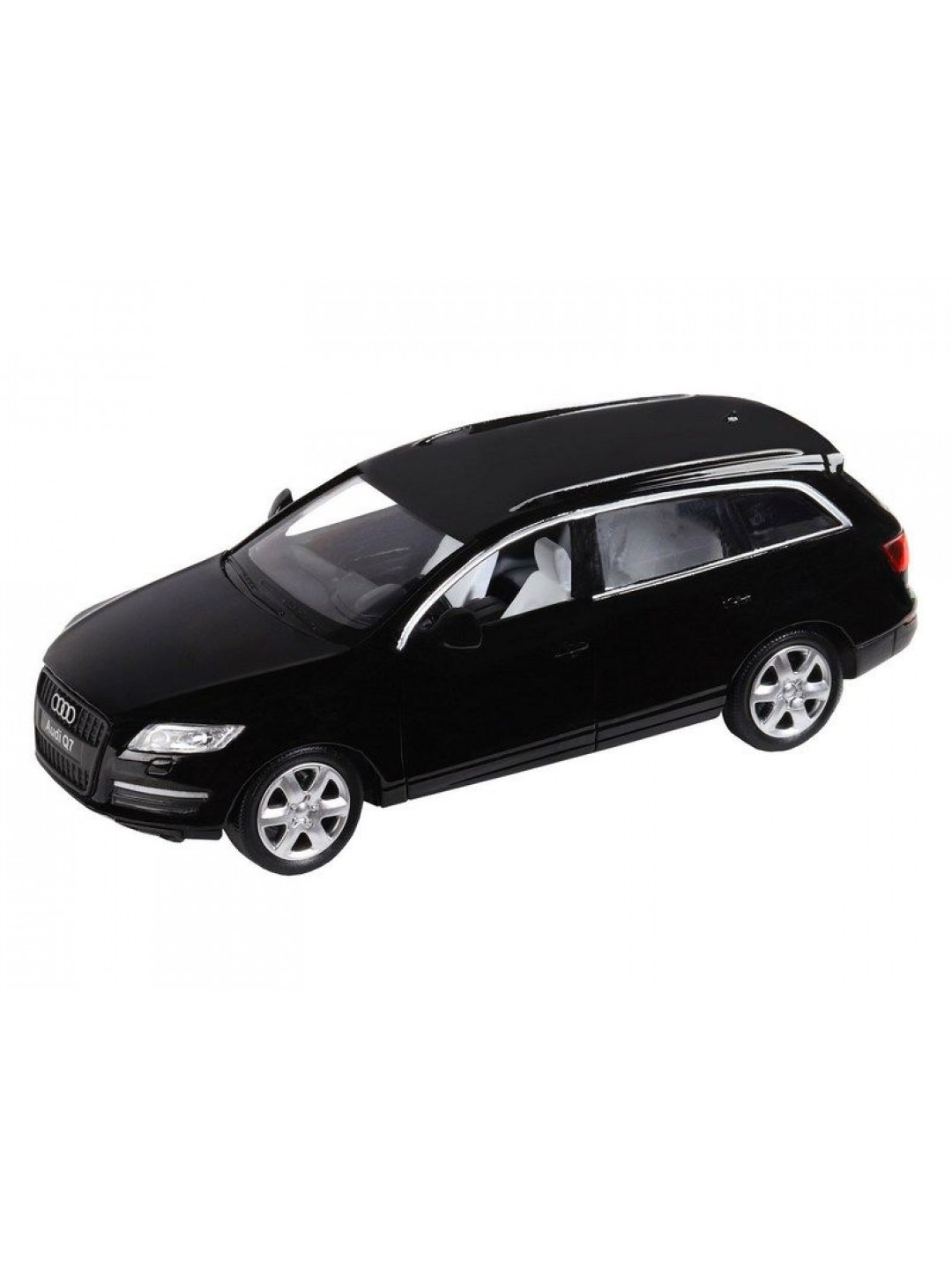 Машина "АВТОПАНОРАМА" Audi Q7, черный, 1/32, свет, звук, инерция, в/к 17,5*13,5*9 см