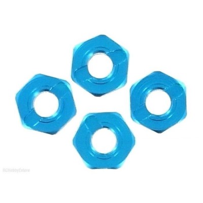 Гайка колесная шестигранная, анодированная в голубой цвет, 4шт. Гайка колесная шестигранная, анодированная в голубой цвет, 4шт.