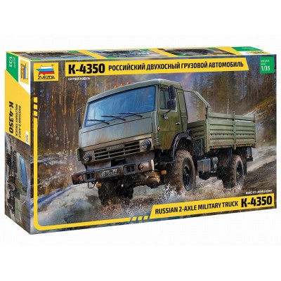 Сборная модель ZVEZDA Российский двухосный грузовой автомобиль К-4350, 1/35