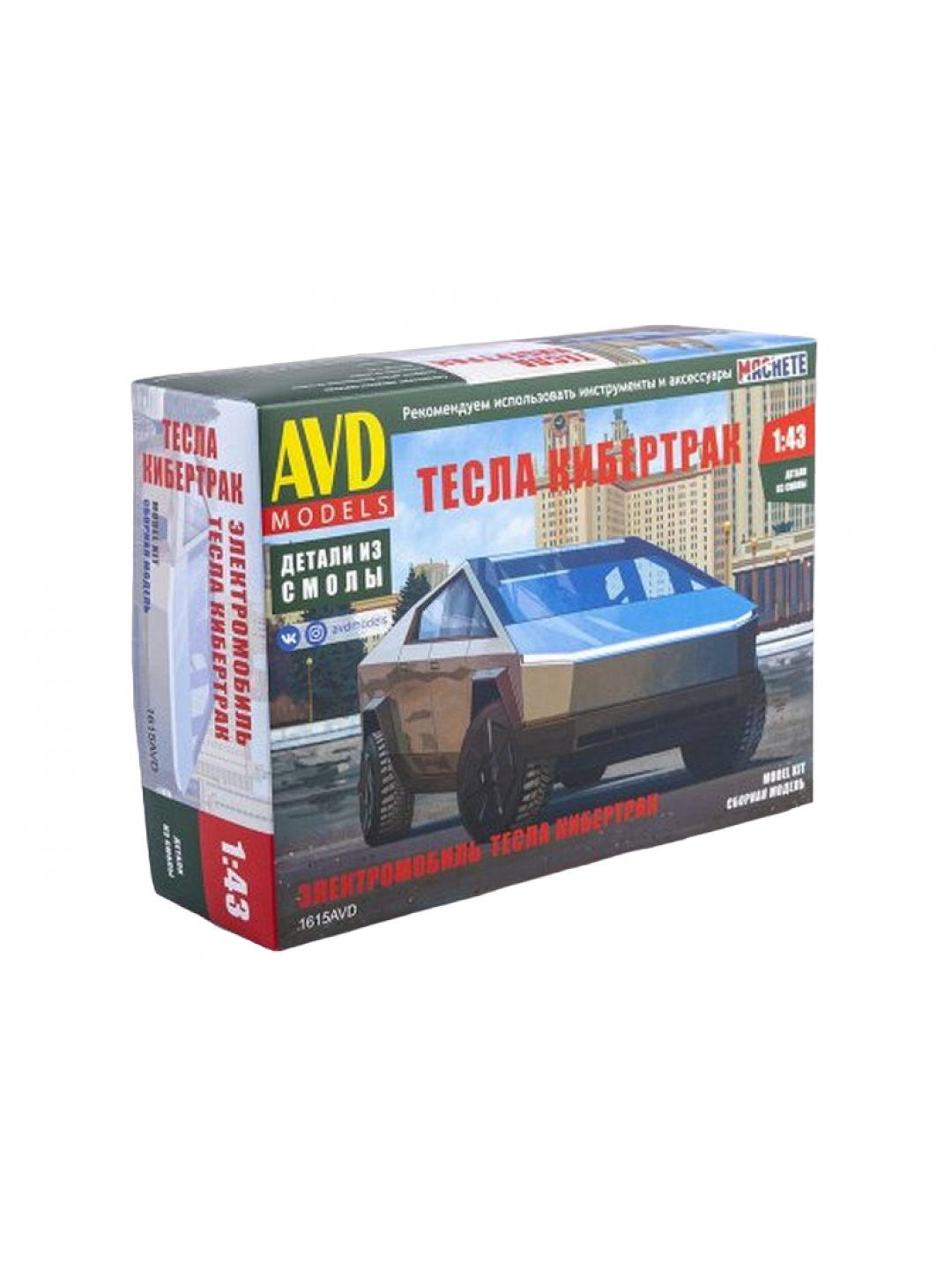 Сборная модель AVD Tesla Cybertruck, 1/43