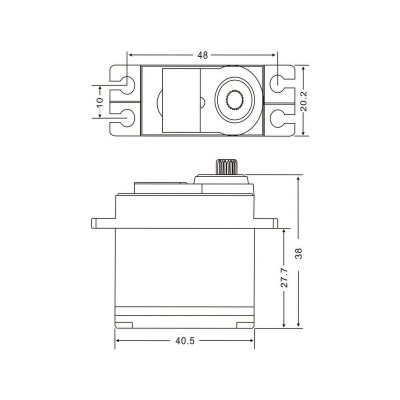 Сервомашинка цифровая JX Servo PDI-4503HB (45.5г/3.95/0.12/6V) стандартная