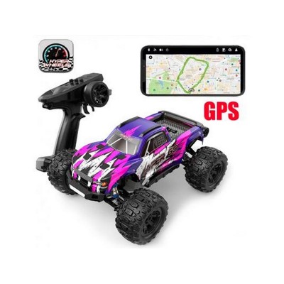 Радиоуправляемый монстр MJX Hyper Go H16H (фиолетовый) 4WD 2.4G LED GPS 1/16 RTR