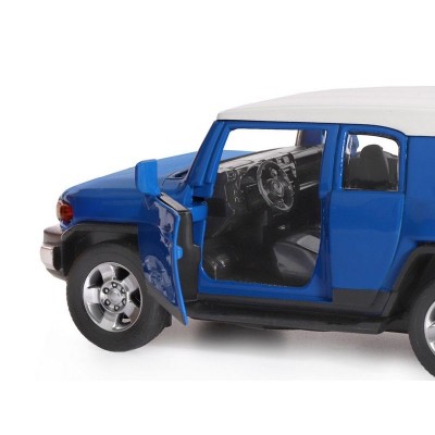 Машина "АВТОПАНОРАМА" Toyota FJ Cruiser, синий, 1/32, свет, звук, инерция, в/к 17,5*13,5*9 см