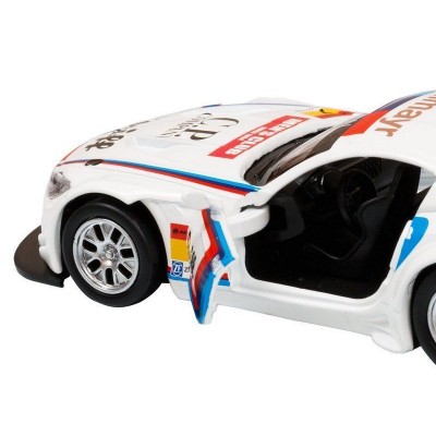 Машина "АВТОПАНОРАМА" BMW Z4 GT3, 1/38, белый, инерция, откр. двери, в/к 17,5*12,5*6,5 см